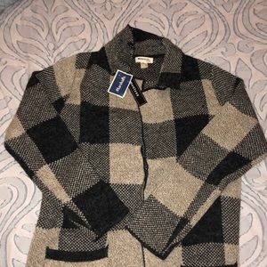 Checkered cardigan. Size L